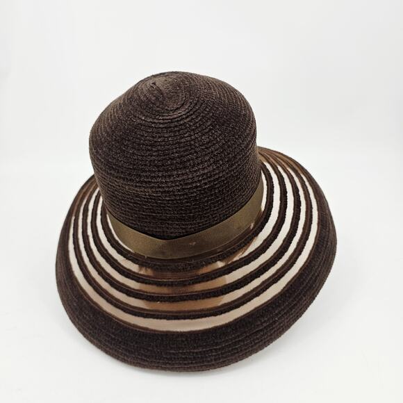 Derby Fascinator Floral Bowler & Wide Brim Dress Hat Wedding Church Brown Fall main image 13